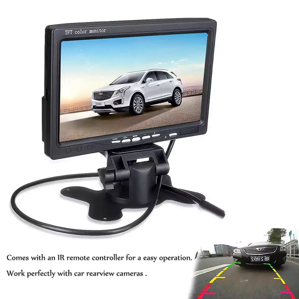 7 Inch  Monitor Display Screen  Car Screen Monitor  1024x600 Display  Input Built-in Speaker For Trucks Bus  Trailer Reverse Rear View Backup Camera