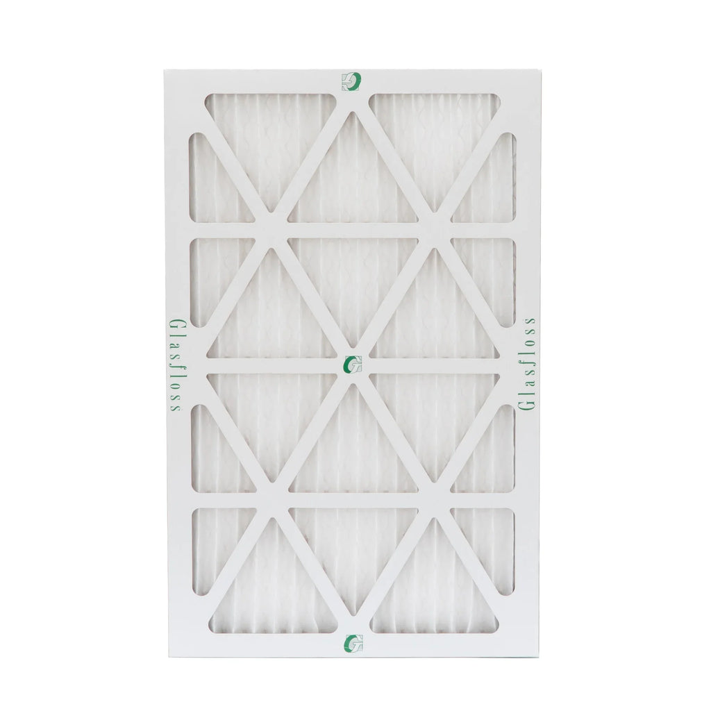 14x25x1  10 Pleated  Air Filters by Glasfloss. ( Quantity 5 ) Exact Size: 13-1/2 x 24-1/2 x 7/8