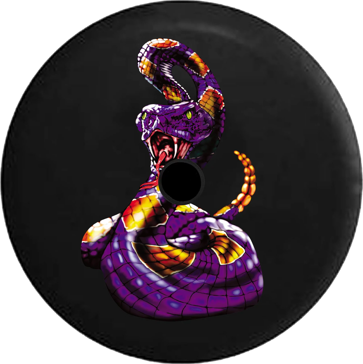 2018 2019 Wrangler  Backup Camera Diamond Back Rattle Snake Purple Spare Tire Cover for Jeep  32 Inch