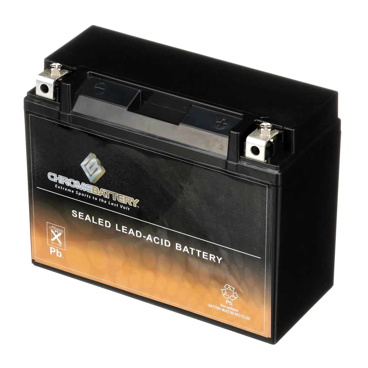 Chrome Battery Y50-n18l-a3 (50-n18l-a3 12 Volts,20 Ah, 260 Cca) High Performance - Maintenance Free - Sealed  Motorcycle Battery
