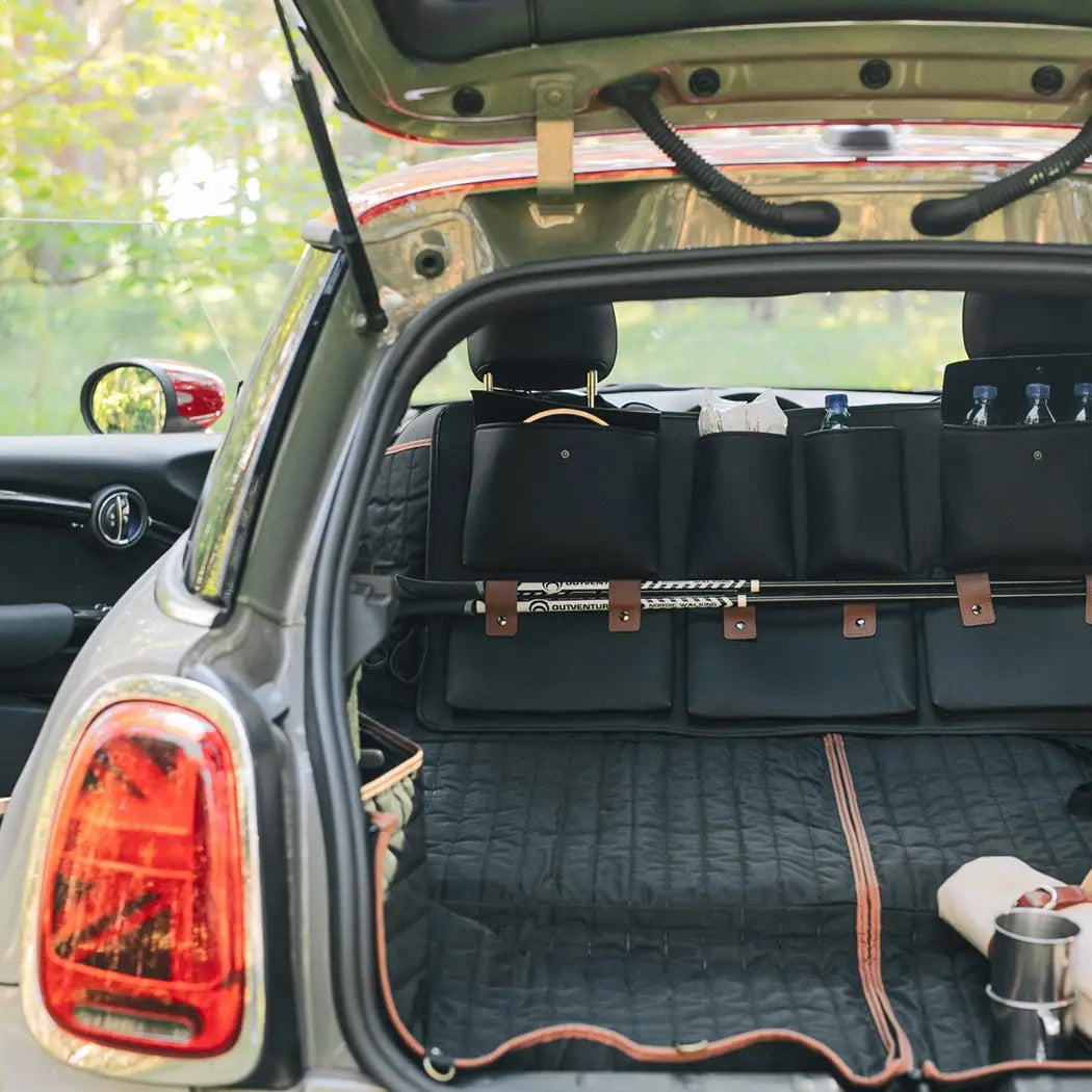 Hanging Car  Trunk Organizer Black Brown Eco Leather Owleys Storage Accessories With Pockets Waterproof