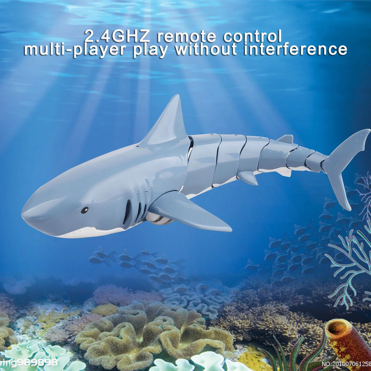Shark 2.4G Electric Simulation Waterproof Fish 20 Minutes Long Battery Life Summer Water Swimming Toddlers Toys