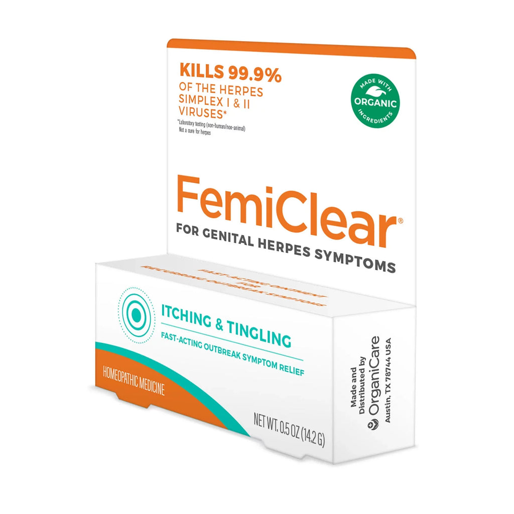 FemiClear For Genital Herpes - Itching & Tingling Symptom Relief Ointment, 0.5oz