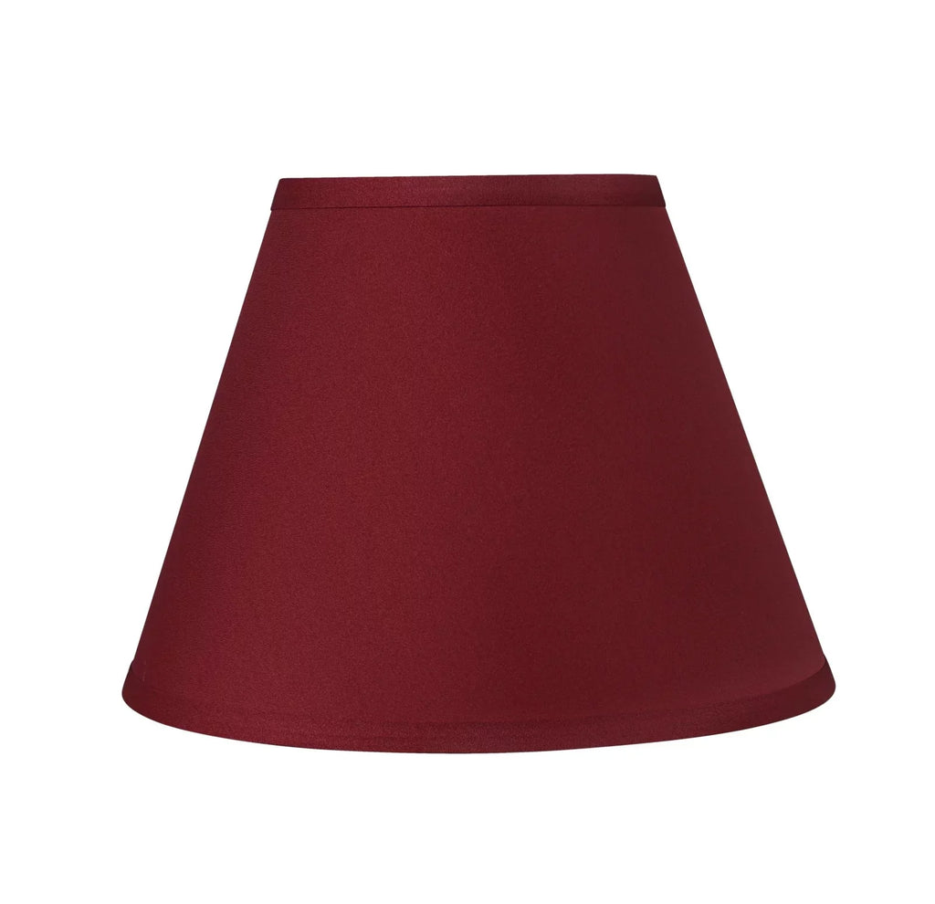 Aspen Creative 58904 Transitional Hardback Empire Shape  Construction Lamp Shade in Blood Red, 9" Wide (5" x 9" x 7")