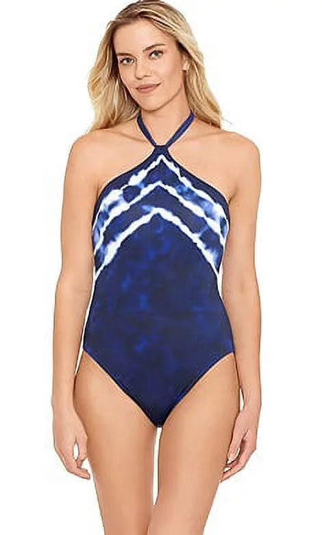 Ralph Lauren  Halter Tummy-Control One-Piece Swimsuit,  12