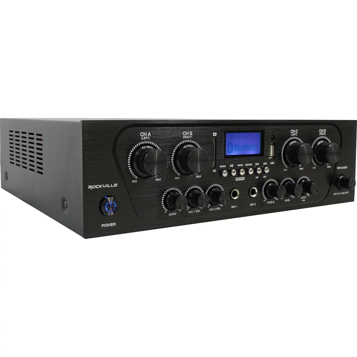 Rockville RPA40BT 4-Room/Zone Home Audio Kit w/Receiver+(8) In-Wall Speakers