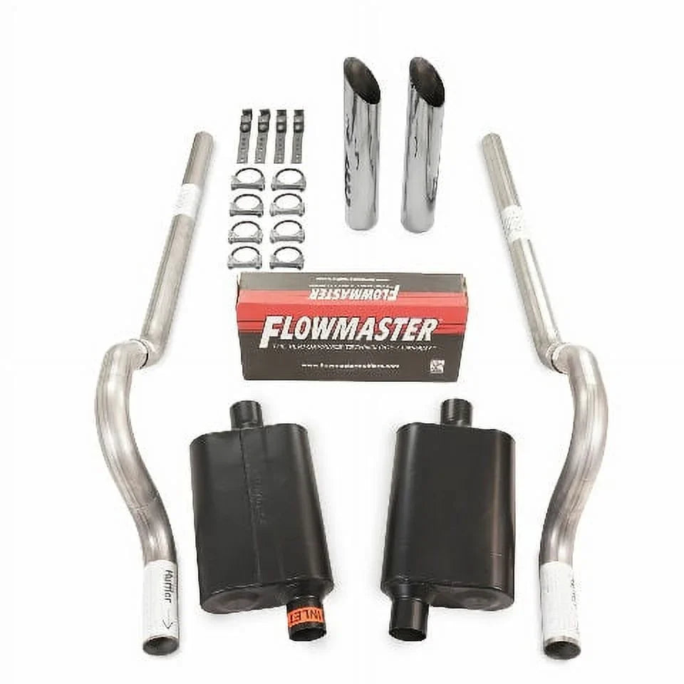 62-74 Mopar B Body Car 2.5" Dual Exhaust Kit Flowmaster 40 Series Rear Exit