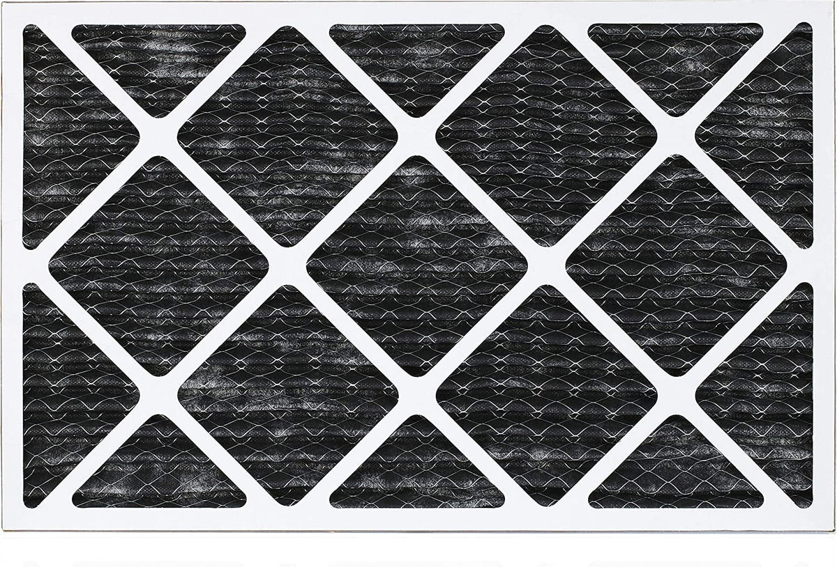 Filterbuy 16x25x1  8 Odor Eliminator Pleated   Furnace Air Filters with Activated Carbon (5-Pack)