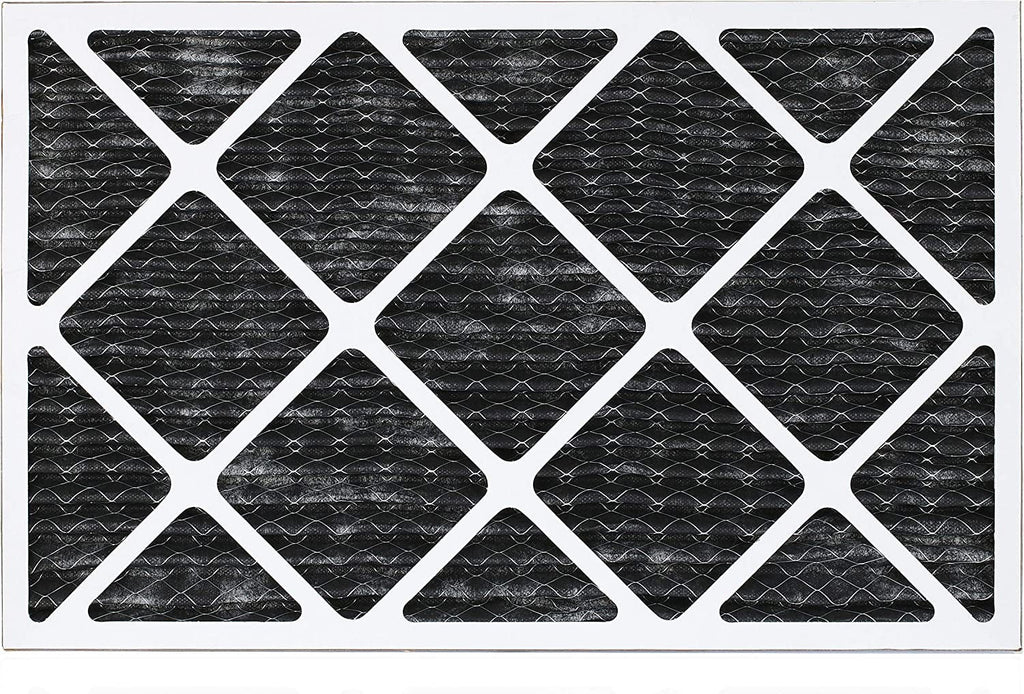Filterbuy 14x25x1  8 Odor Eliminator Pleated   Furnace Air Filters with Activated Carbon (3-Pack)