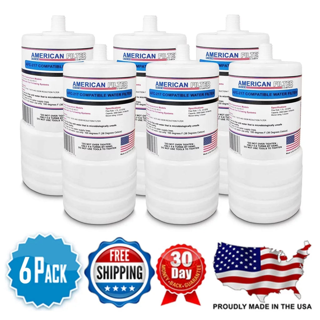 Brand , Water Filter Cartridge , Model # --217 , Compatible with 3M® 46290-20 - 6 Pack - Made in U.S.A.
