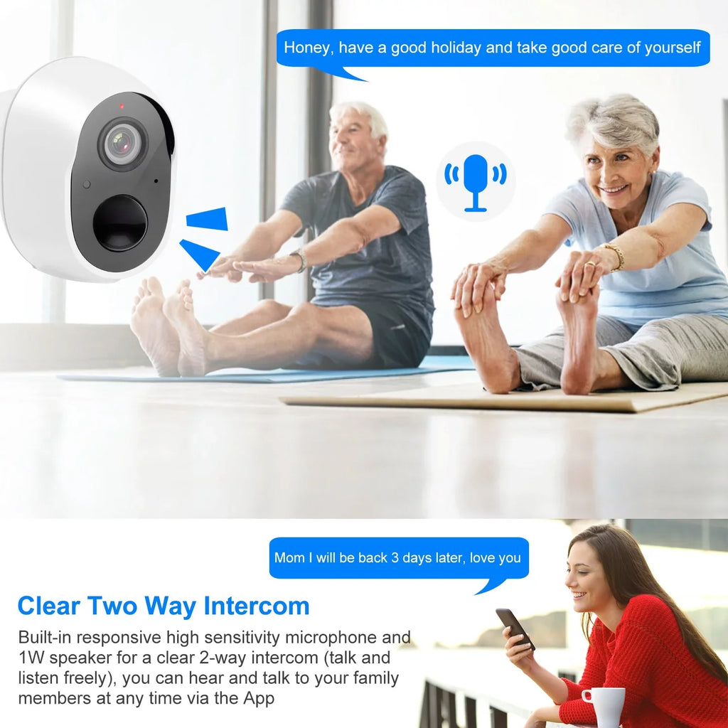 iNova 1080P  WiFi  Camera Two-Way Audio Security Surveillance Camera IP65 Waterproof