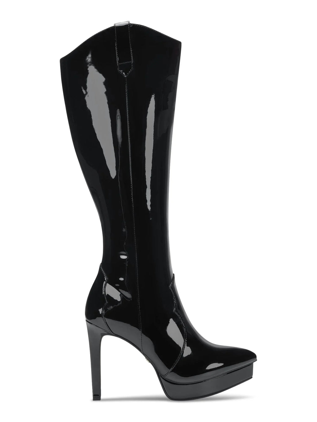 Womens Black 3/4" Platform Comfort Trixi Pointy Toe Stiletto Zip-Up Dress Boots 5 M