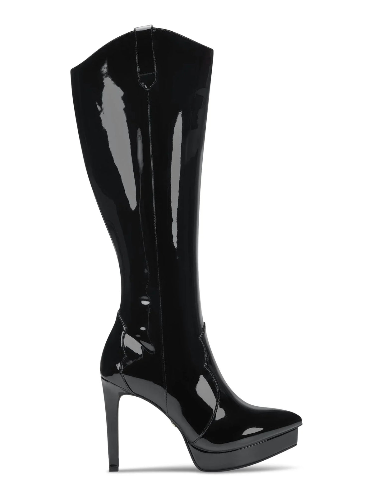 Womens Black 3/4" Platform Comfort Trixi Pointy Toe Stiletto Zip-Up Dress Boots 5 M
