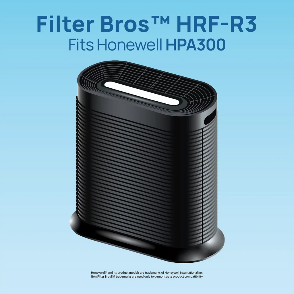 Filter Bros -R3 -A300 Compatible With Honeywell Air Purifier Filter Kit includes 3  R and 6 A Charcoal Pre-Filters Replacement for  090, 100, 200, 300, and 3000, 5000 Series Machines