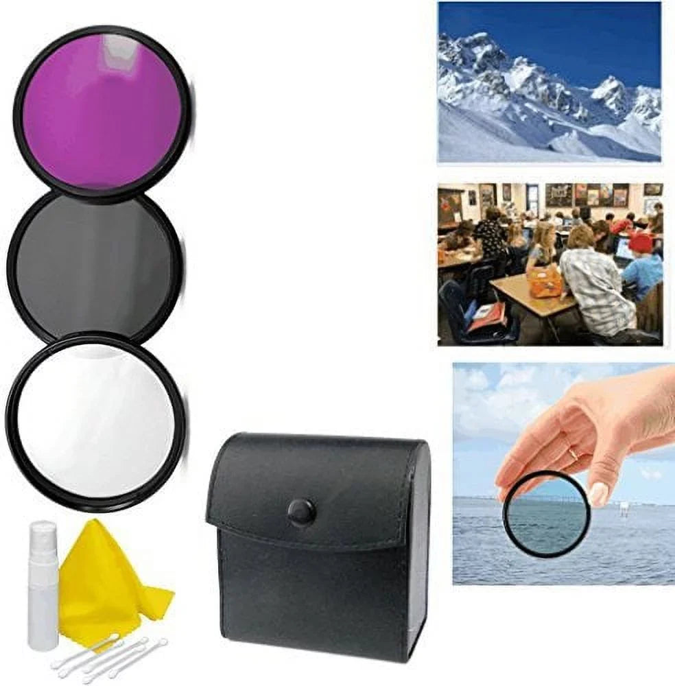Olympus -550  Appropriate 3-Piece Multiple Coated Filter Kit 52mm + 3pc Cleaning Kit