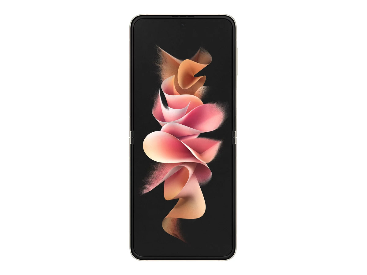 Samsung Galaxy Z Flip3 5G - 5G smartphone - dual- -  8  / Internal Memory 128  -  display - 6.7" - 2640 x 1080 pixels (120 Hz) - 2x rear cameras 12 , 12  - front camera 10  - cream
