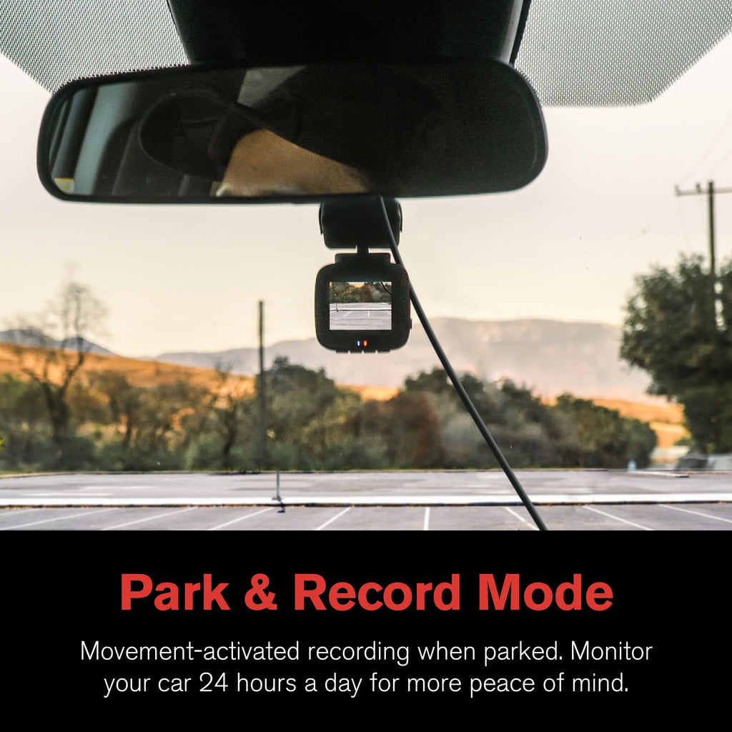 1080p Roadcam with App, 140 Degree Wide Angle Lense, 2.4"  Screen, G-Sensor Technology with Park and Record Mode, Loop Recording