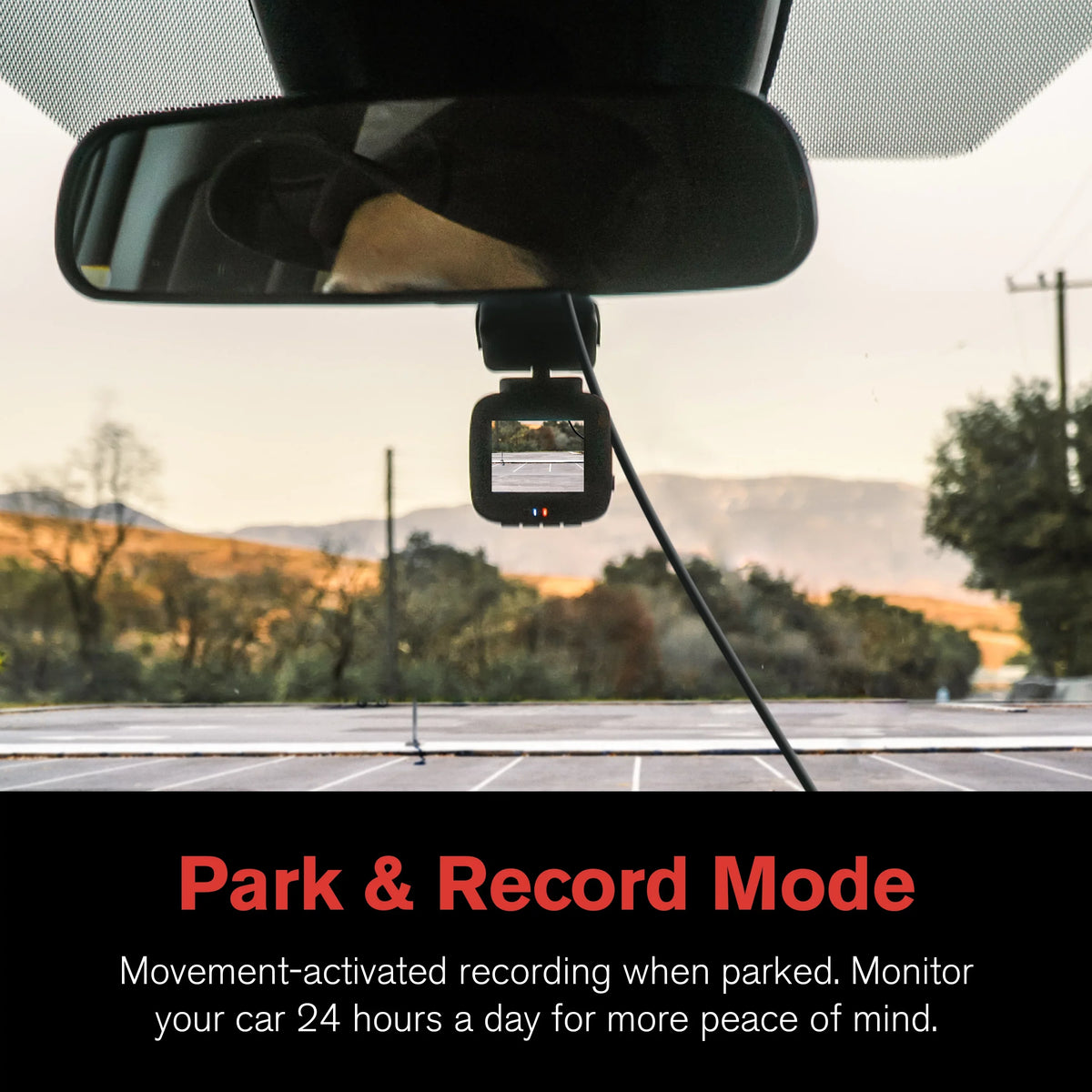 1080p Roadcam with App, 140 Degree Wide Angle Lense, 2.4"  Screen, G-Sensor Technology with Park and Record Mode, Loop Recording