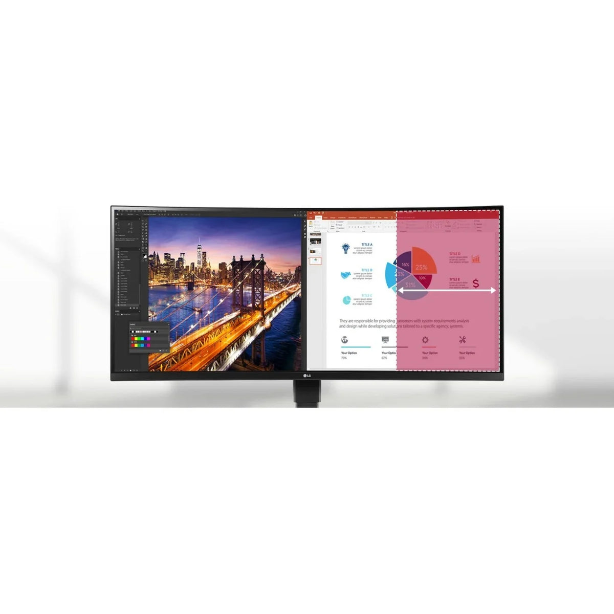 Ultrawide 34\" 3440 x 1440  HDR10, sRGB Curved Monitor, Textured Black, 34BQ77QB-B
