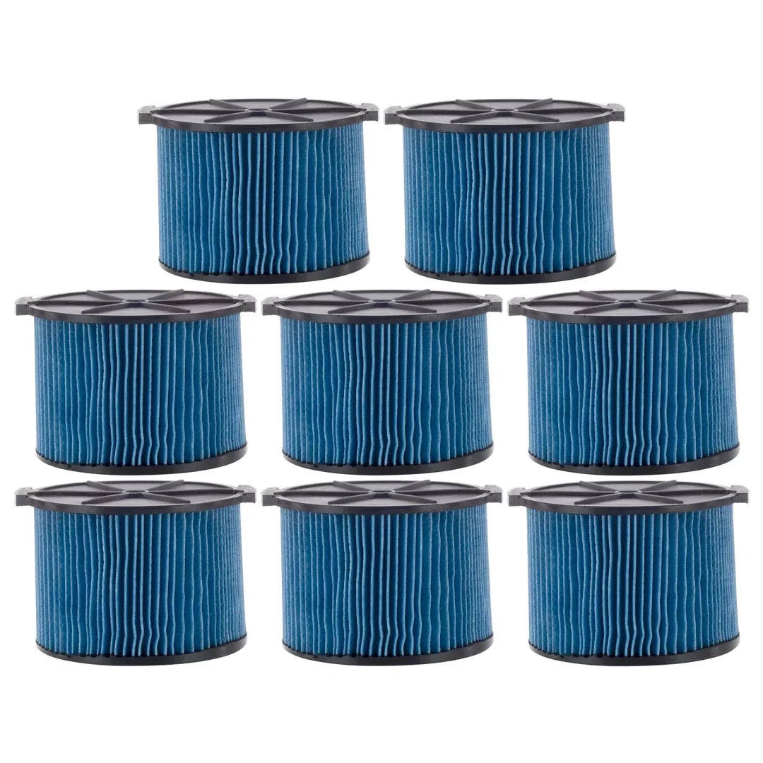 8 Pack VF3500 3-Layer Fine Dust Cartridge Filter Replacement Part 26643 Compatible with  3-4.5 Gallon Wet & Dry Portable Vacuums