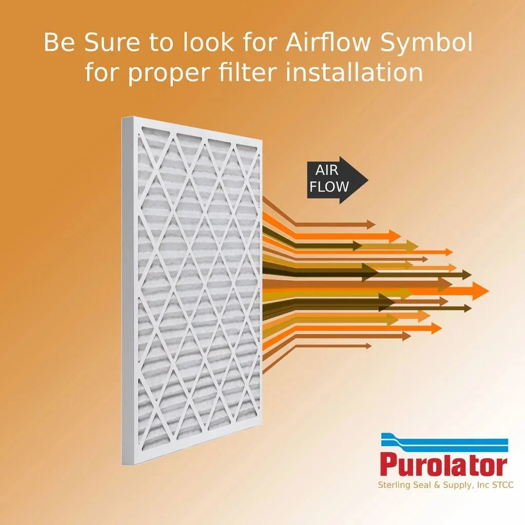 10x24x1 Key Pleat Purolator Air Filter -  8 (6 Pack)