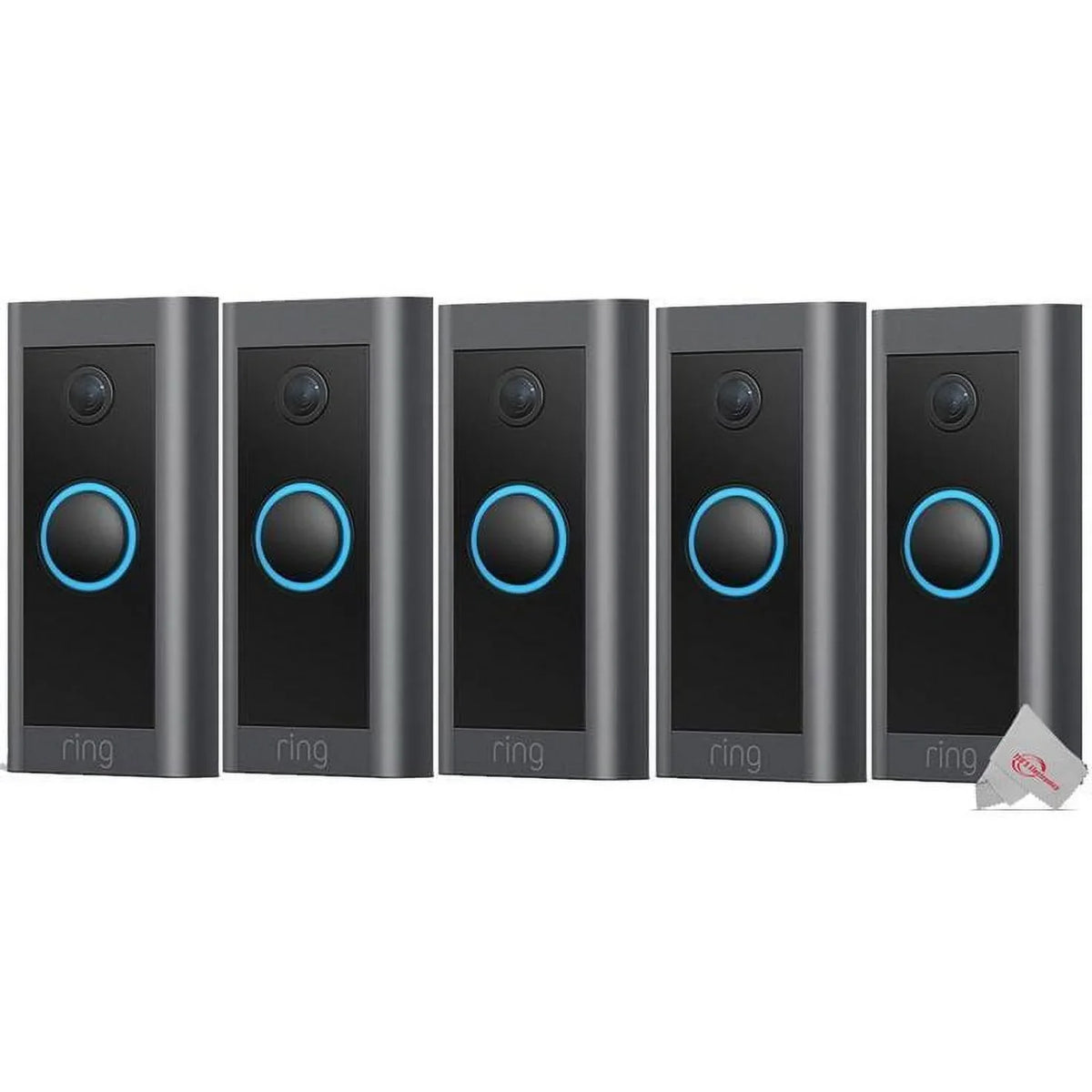 5x 1080p Wired  Video Doorbell Black