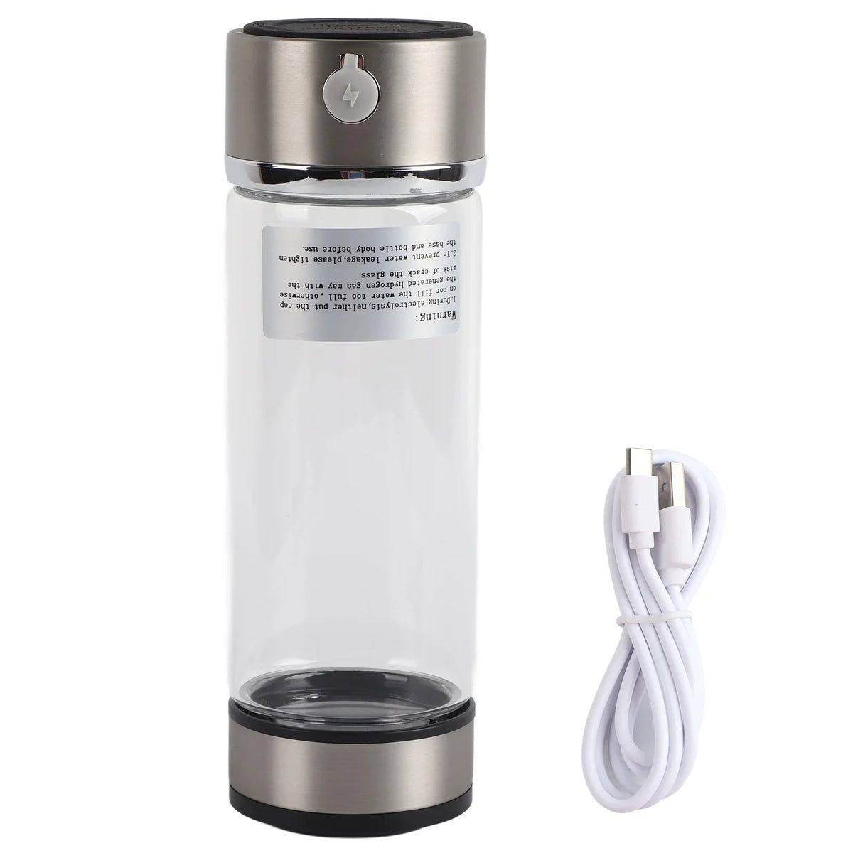 Hydrogen Water Bottle  Charging Rich Hydrogen Water Purifier Filter Glass Bottle Portable Lonizer Cup