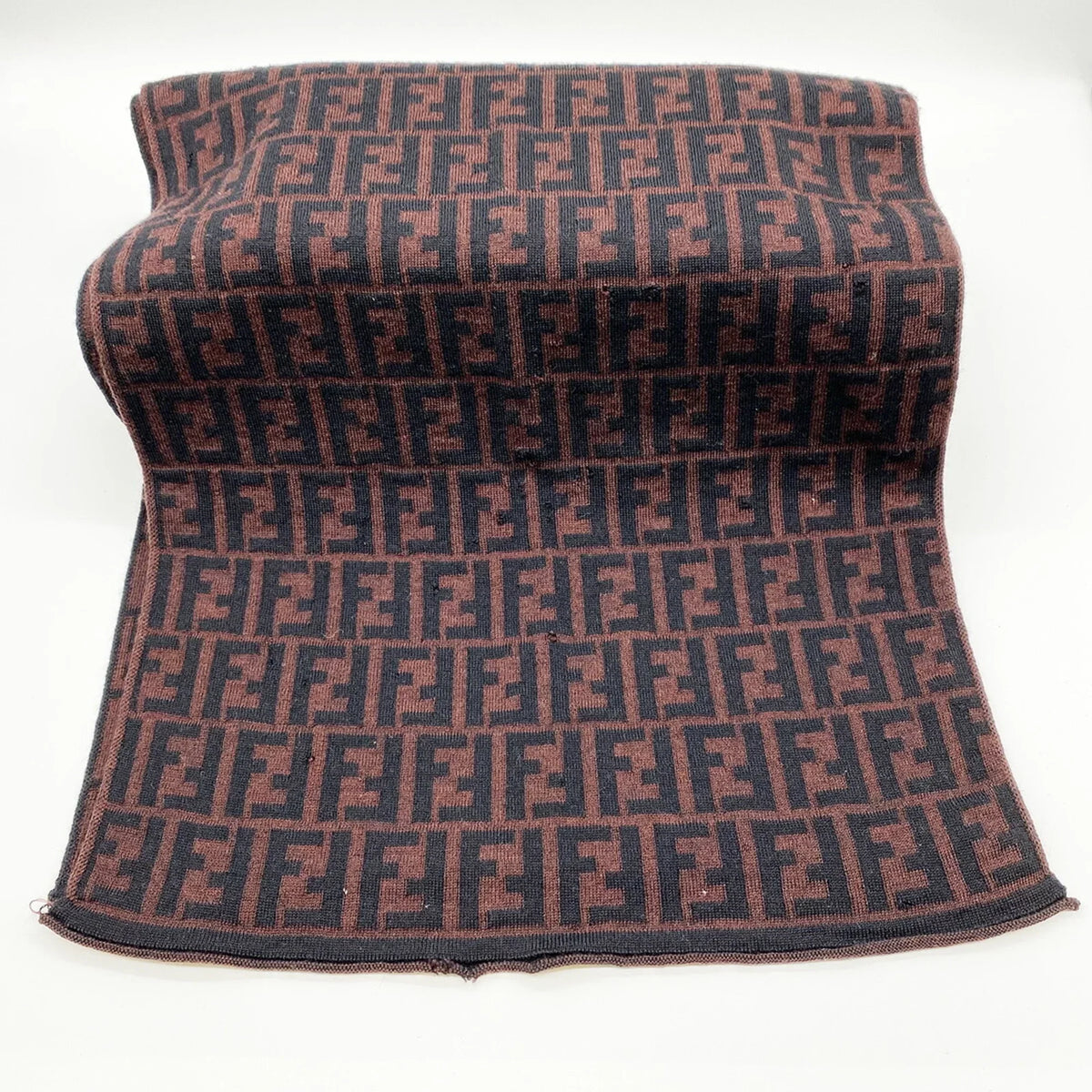Pre-Owned  Zucca Muffler Stole All Over Pattern  Brown Women's Men's Fashion Old Clothes (Good)