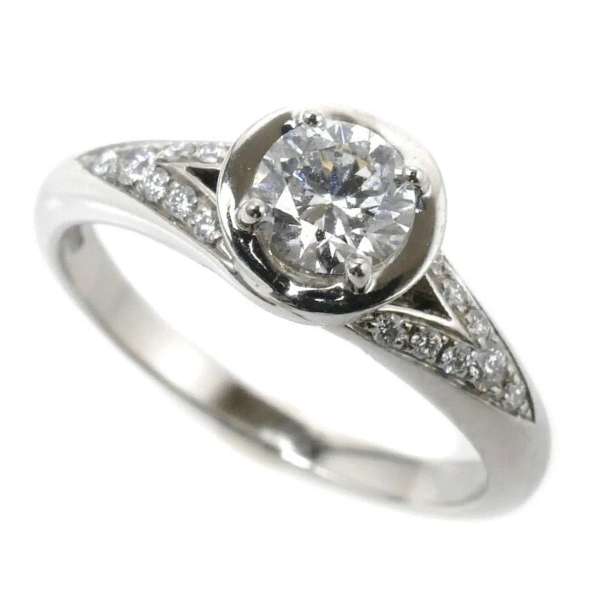 Pre-Owned  Bvlgari Pt950 Platinum Incontro D'Amore Ring Diamond 0.46ct 5.1g Ladies (Good)