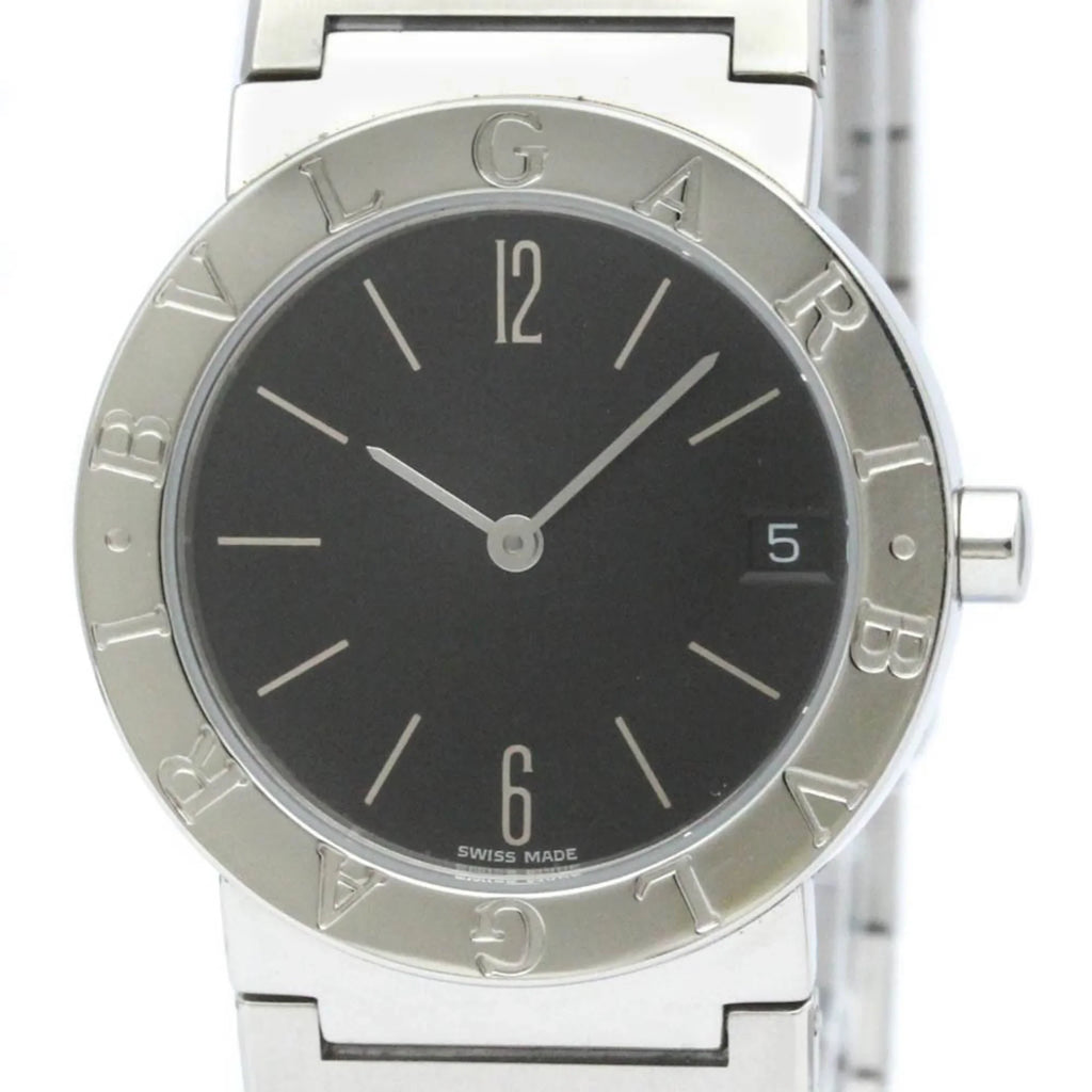 Pre-Owned Polished  Bvlgari Bvlgari Steel Quartz Unisex Watch BB30SSD BF565431 (Good)