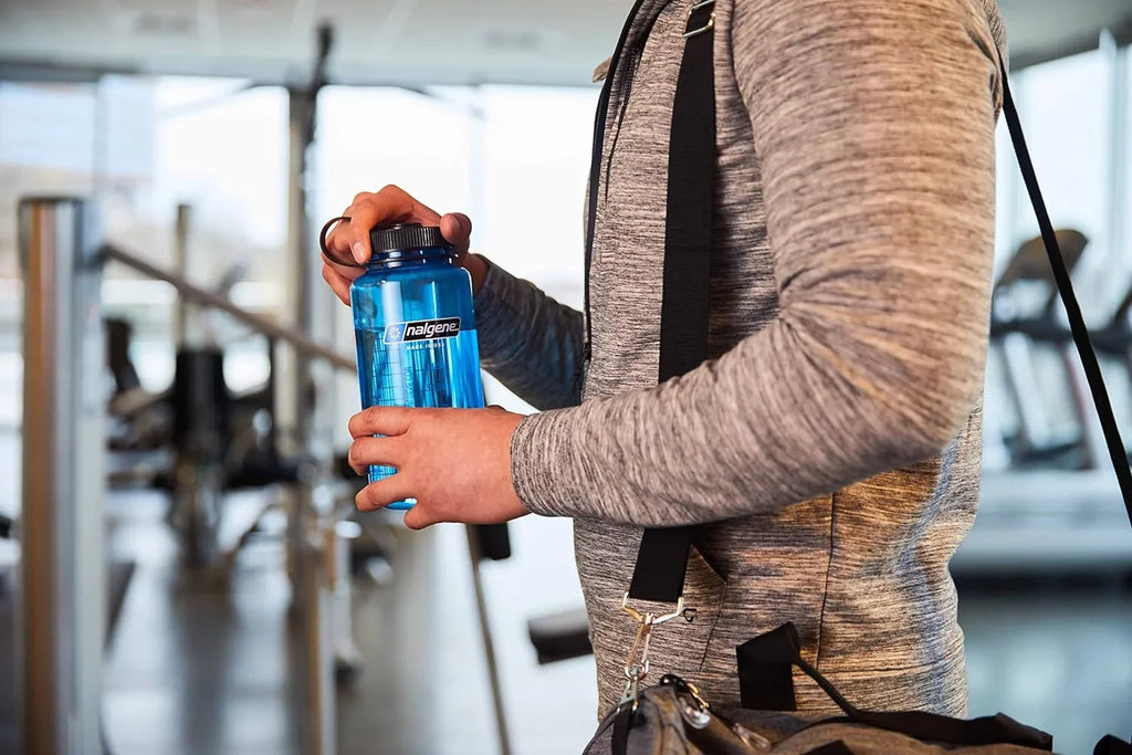 Nalgene Sustain Tritan -Free Water Bottle Made with Material Derived from 50% Plastic Waste, 32 , Wide Mouth