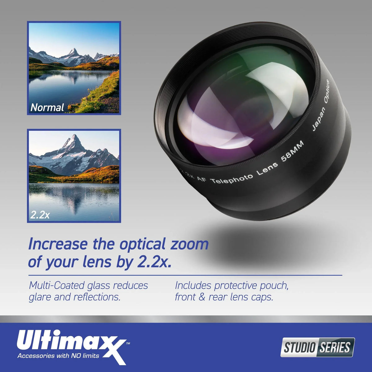 Ultimaxx Advanced Nikon  24-85mm f/2.8-4D  Lens Bundle - Includes: Water-Resistant Lens Pouch, 2.2x Telephoto Zoom Lens Attachment, Protective  Filter & More (16pc Bundle)