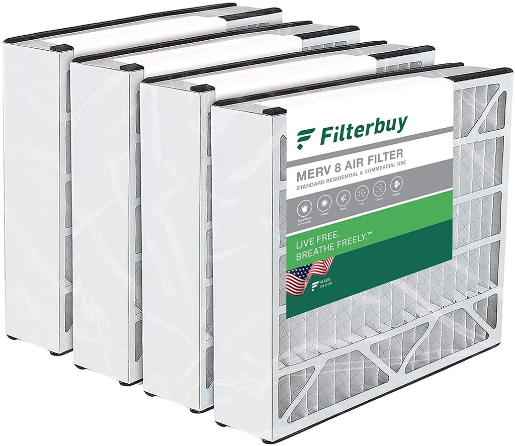 Filterbuy 20x20x5  8 Pleated   Furnace Air Filters for Trion Air Bear 255649-103 (4-Pack)