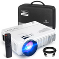 Leisure 3 1080P Supported Mini Projector with 65000 Hours Lamp Life,  Portable Projector Support 200'' Display, Compatible with  Stick, PS4, , , ,  and  (White)