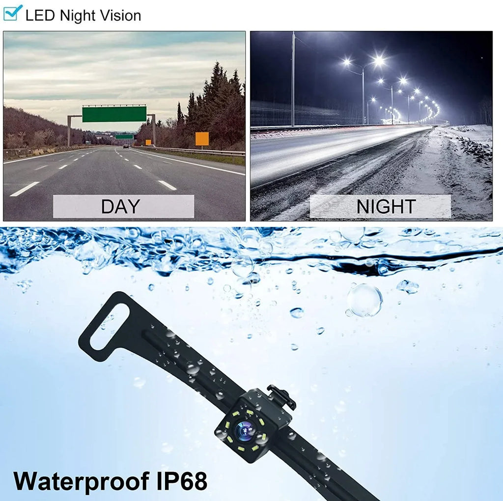 B-Qtech Wireless Backup Camera for Car, Waterproof Night Vision 170 Rear View Camera with 4.3""  Monitor for Truck,