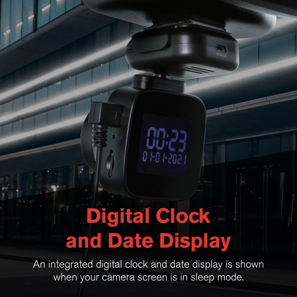 1080p Roadcam with App, 140 Degree Wide Angle Lense, 2.4"  Screen, G-Sensor Technology with Park and Record Mode, Loop Recording