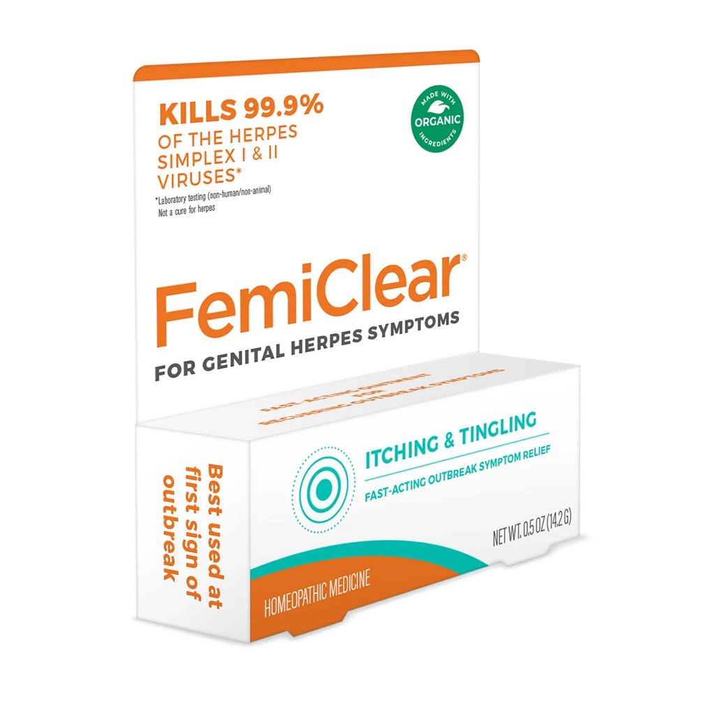 FemiClear For Genital Herpes - Itching & Tingling Symptom Relief Ointment, 0.5oz