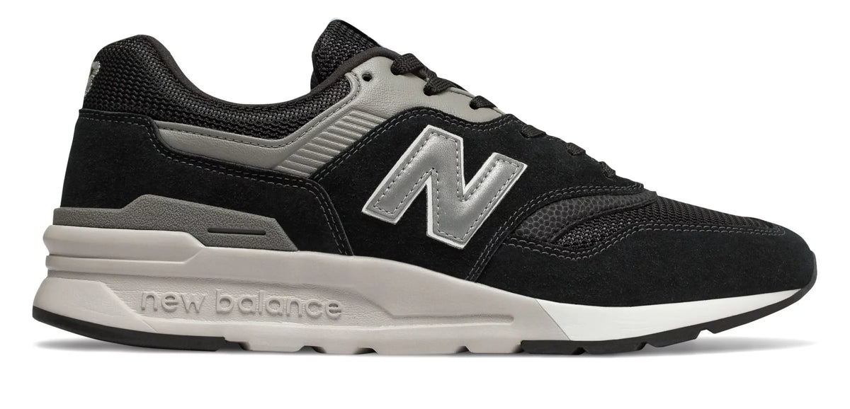 New Balance Men's 997H V1 Classic Sneaker, Black/Silver, 10.5