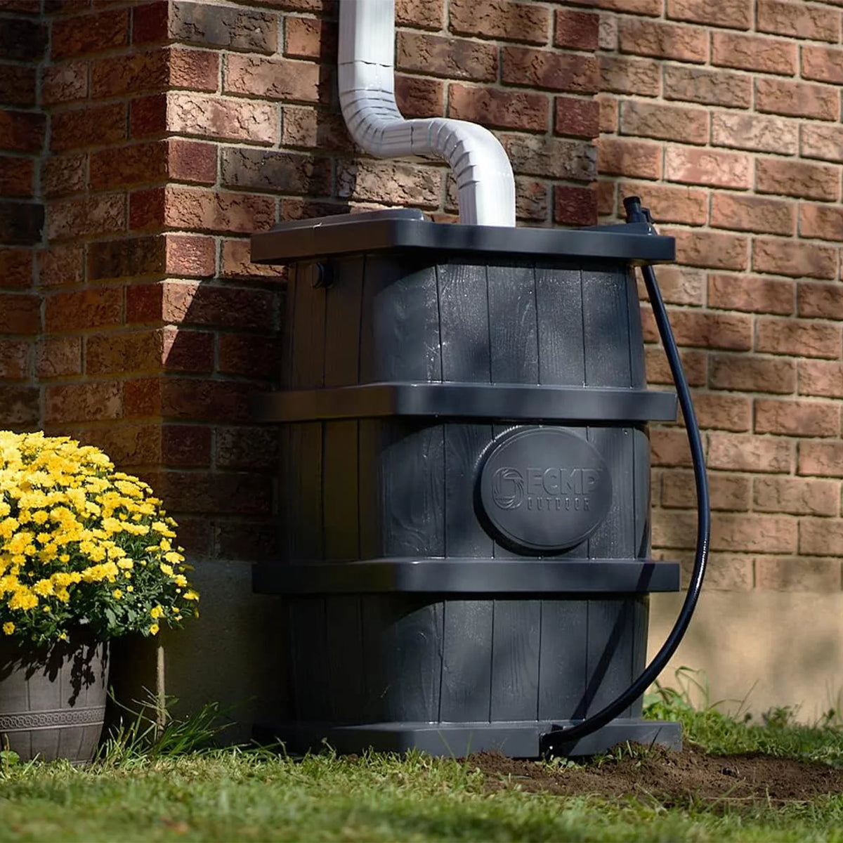 Outdoor WG4000- Home Outdoor Wood Grain Rain Water Catcher Barrel