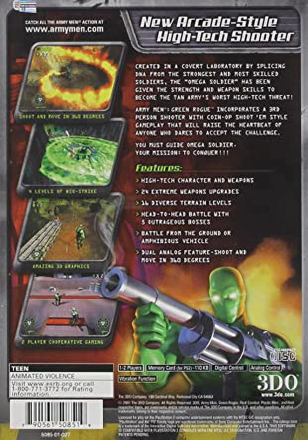 Army Men: Green Rogue PS2 (Brand New Factory Sealed  Version) Playstation 2