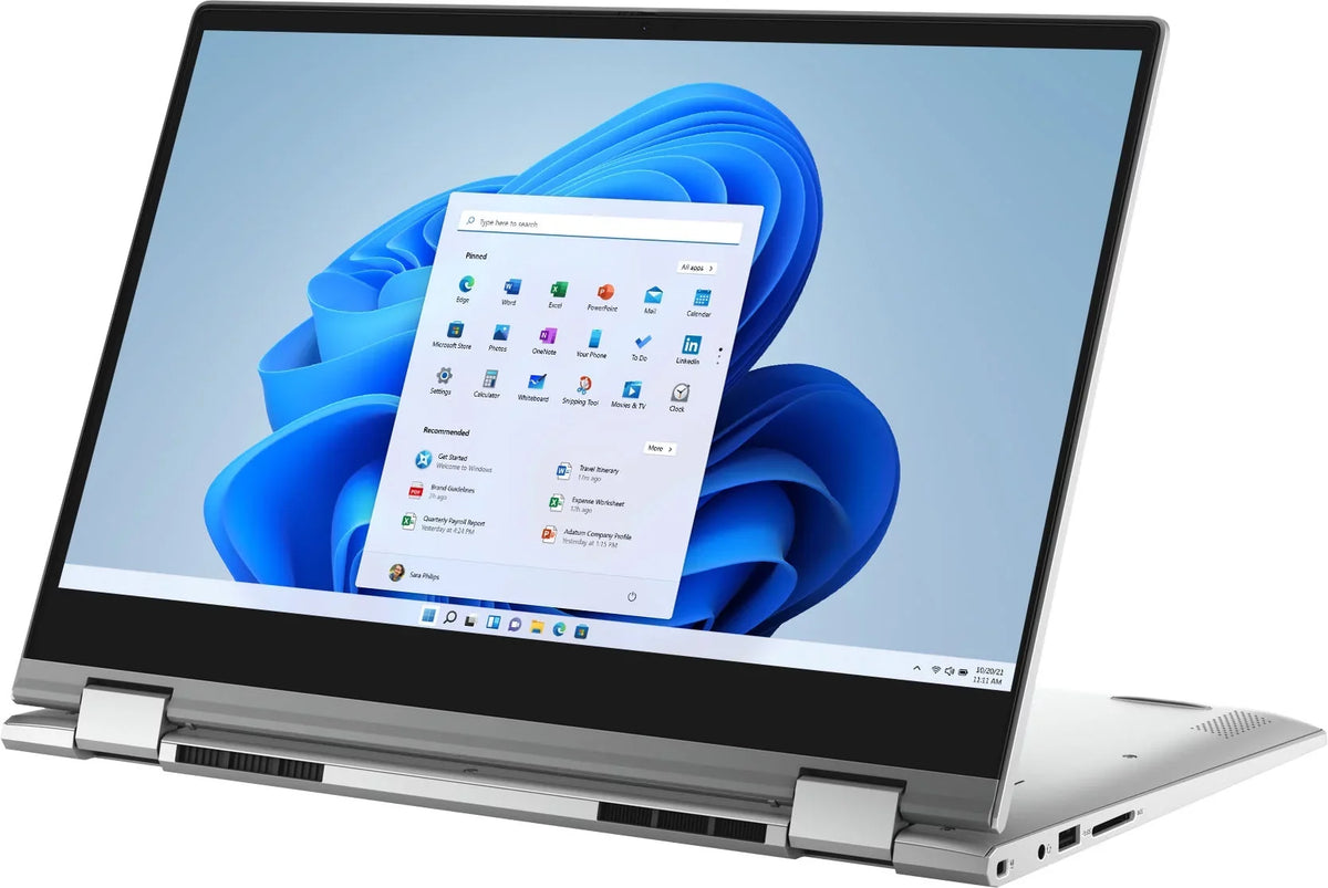 Dell Inspiron 5000 2-in-1 Laptop / 14"  Touch-Screen / 11th Gen Intel Core i3-1115G4/ 8GB DDR4/ 256GB / Webcam/ WiFi 6/ Bluetooth/ Win 10/Platinum Silver/ with UltraTech Mouse Pad Bundled