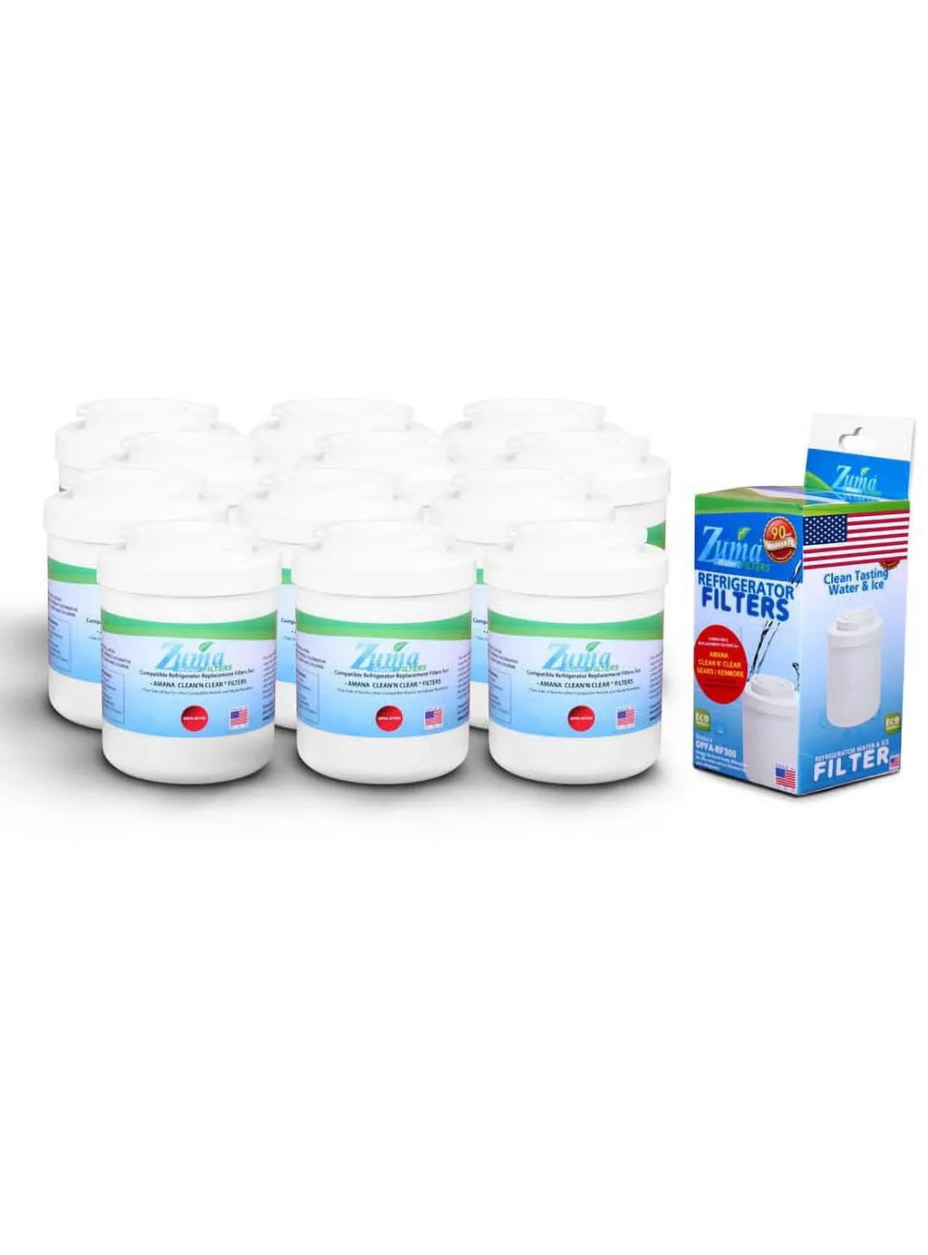 Brand , Water and Ice Filter , Model # -RF300 , Compatible with Amana® 12527303 - 12 Pack - Made in U.S.A.