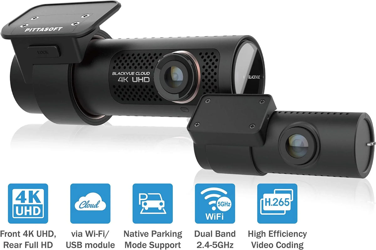 BlackVue DR900X-2CH Plus with 32GB microSD Card 4K  Cloud Dashcam,Parking Mode Voltage Monitor