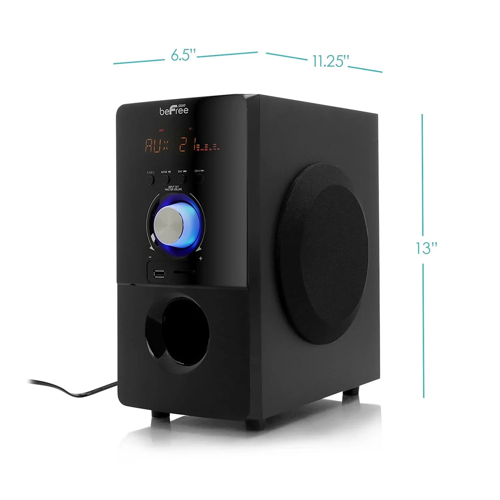 beFree Sound 93695498M 80 W 5.1 Channel Surround Sound Speaker Black (93695498M)