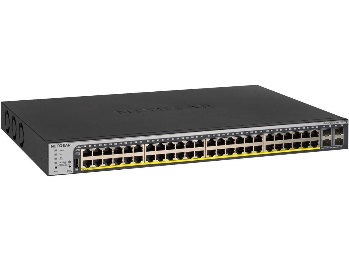 48-Port Gigabit PoE+ Ethernet Smart Managed Pro Switch with 4  Ports | 760W | ProSAFE and Lifetime Technical Chat Support (GS752TPP)