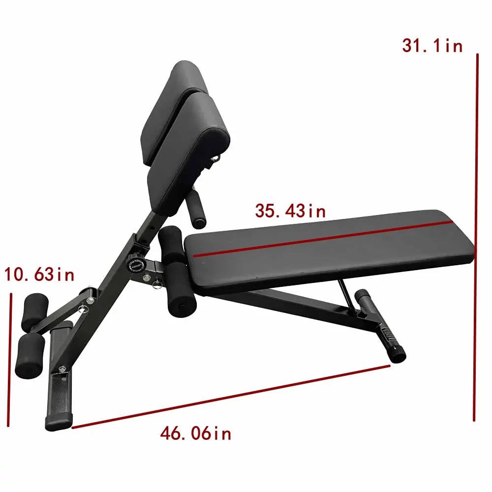 Multi Dumbbell Stool Fitness Chair Back Extension Training Roman Bench Exercise Equipment