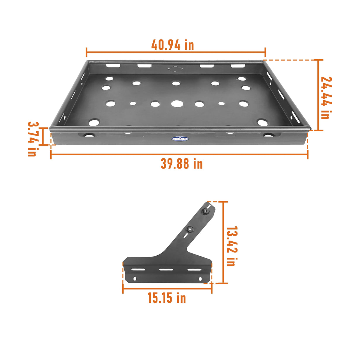 Hooke Road Cargo Carrier for Hard Top Steel Interior fits Jeep Wrangler  2018-2023