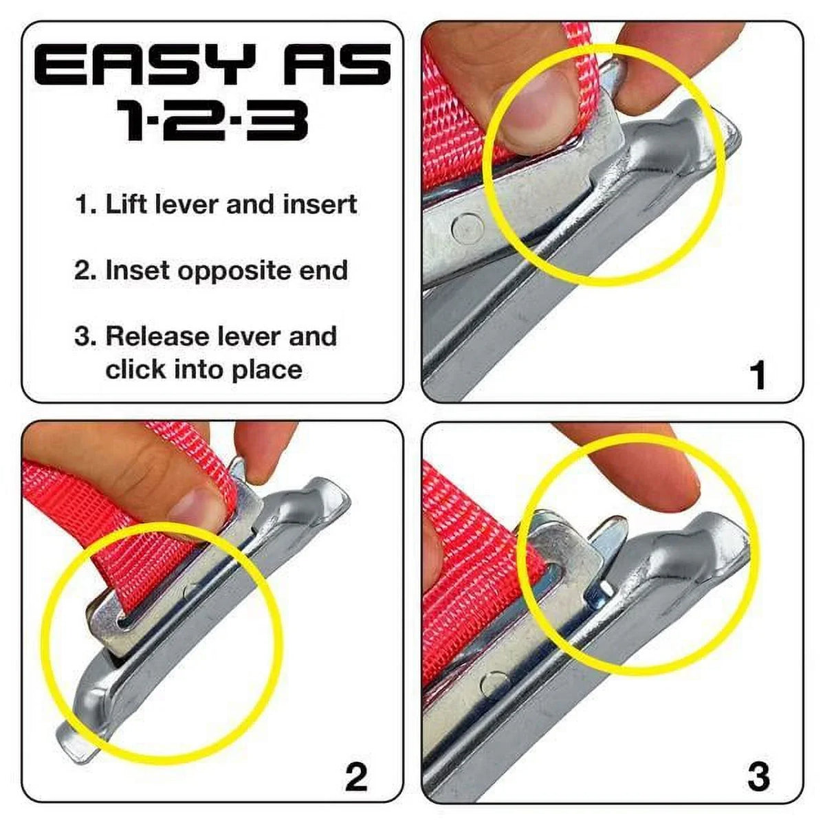 Weld-On Contoured Unfinished - E-Track Single Strap Anchor 6-Pack (zinc rust protection), Logistic Tie-Down for Pickups, Trucks, Trailers