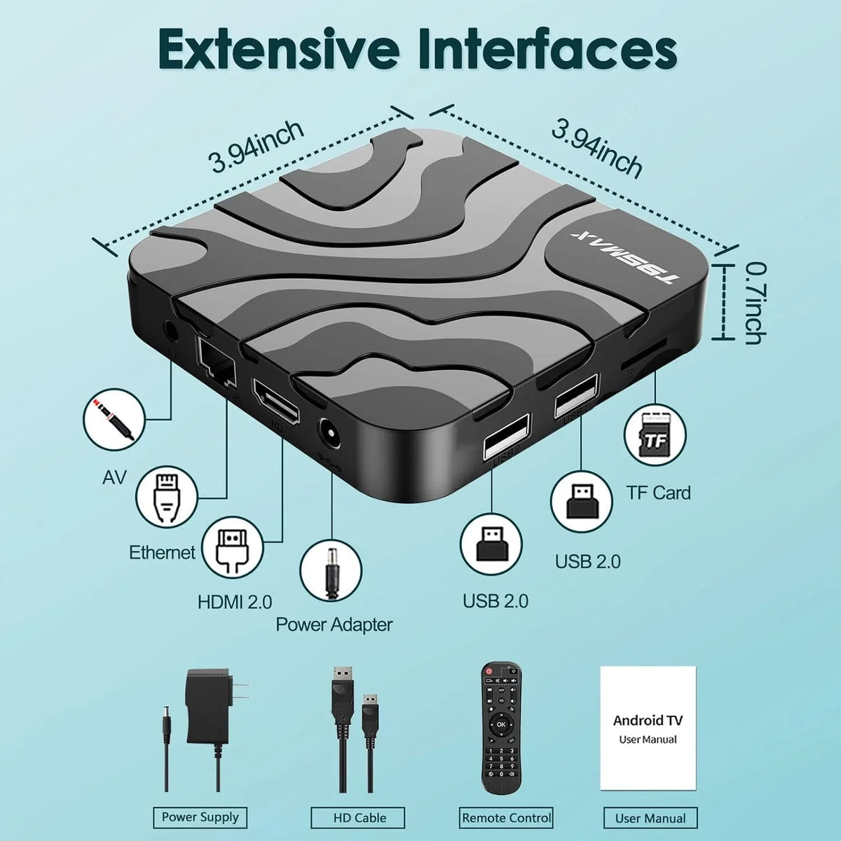 Android  Box, T95MAX Android  Box 12.0 4GB  32GB  6K 4K  Box,  Box Android H618 Chip Quad-core Cortex-A53 2.4G/5G Wi-Fi Bluetooth 4.0  100M