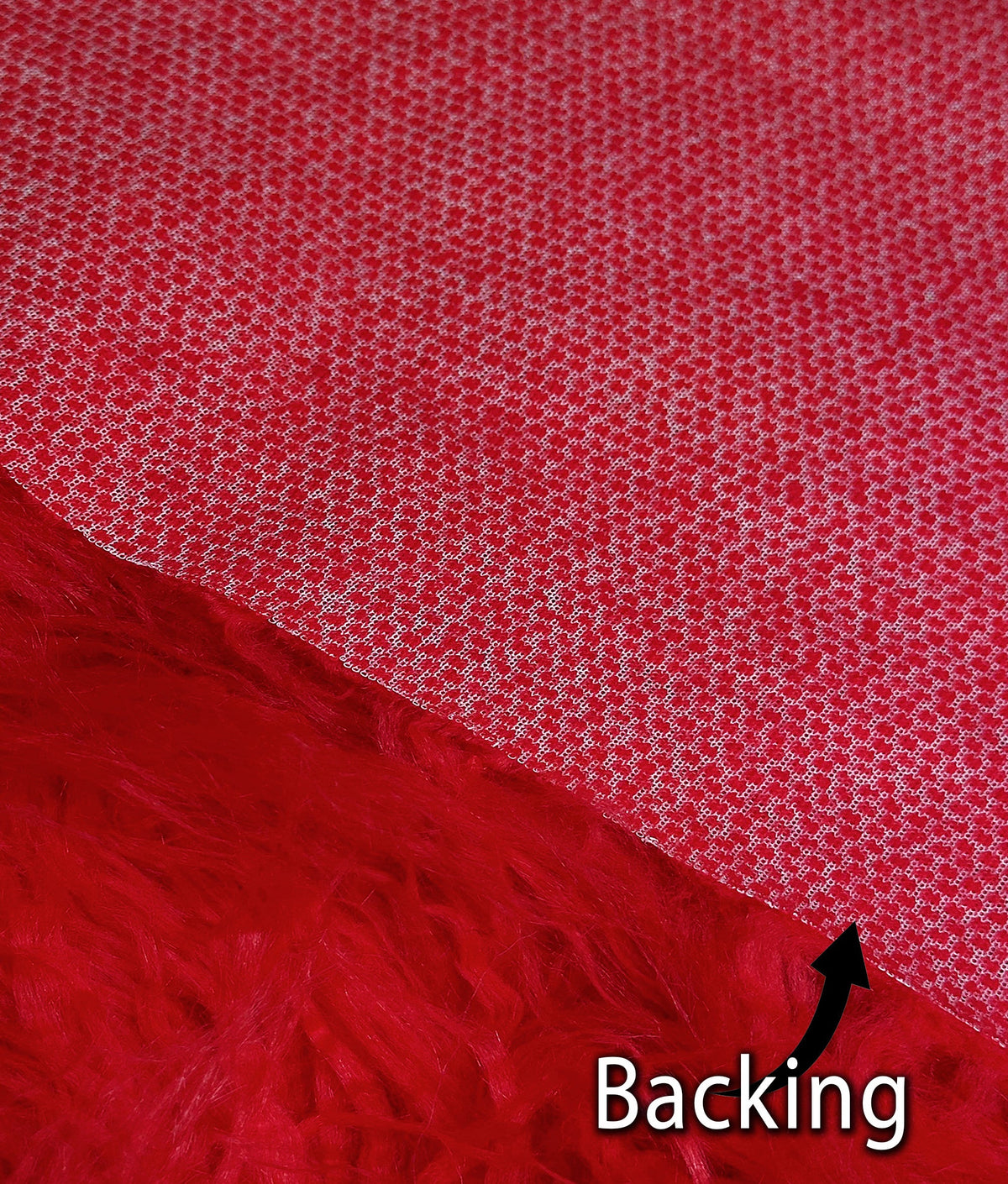 Faux Fake  Yak  3.5"  Pile Japanese Fire Retardant Yarn 2.3oz Per Yard / Craft, Sewing Cosplay 58" Wide Sold by Continuous Yard (Fire Red)